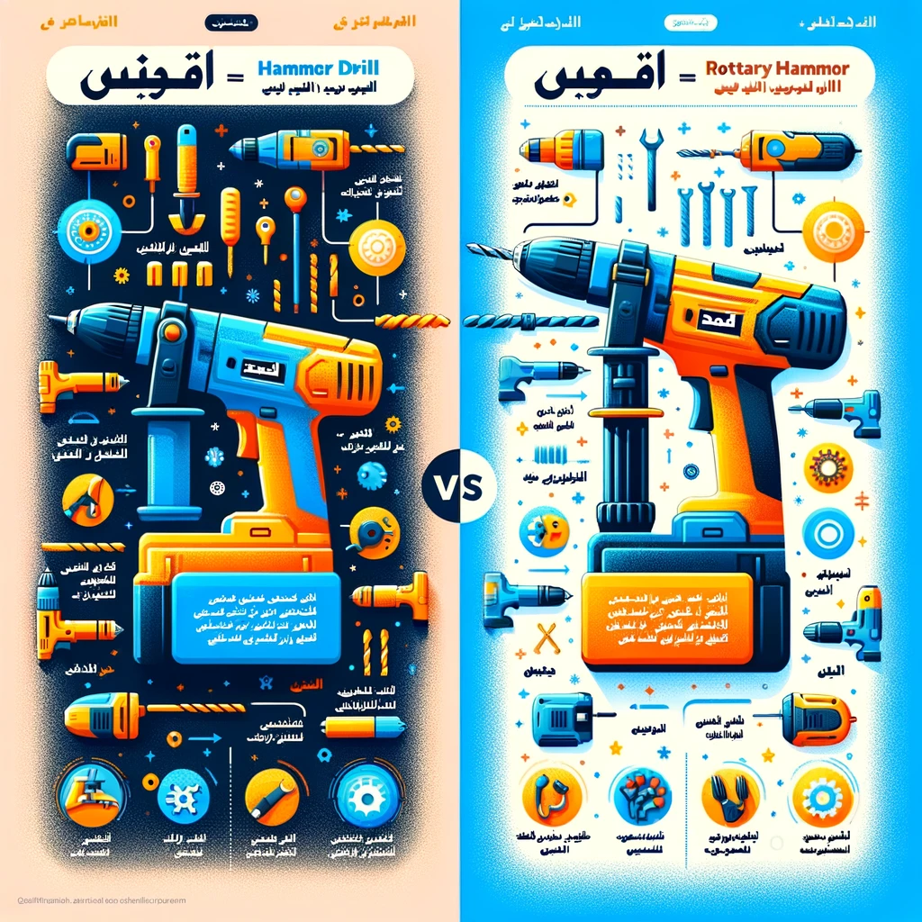 مقایسه دریل چکشی و دریل بتن کن