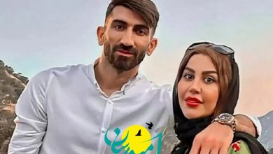 جشن قهرمانی همسر بیرانوند در خانه با جام قهرمانی پرسپولیس