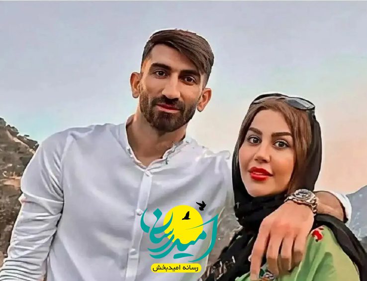 جشن قهرمانی همسر بیرانوند در خانه با جام قهرمانی پرسپولیس