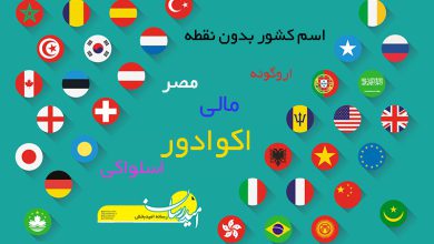اسم کشور بدون نقطه